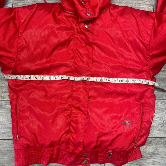 Vintage 1980s Bogner Women's Goose Down Ski Jacket Size 8 Red Made in USA. - Picture 5 of 13